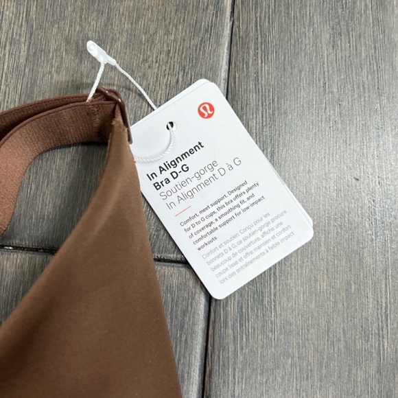 Lululemon NWT In Alignment Bra *Light Support, D–G Cups Java - Picture 9 of 10